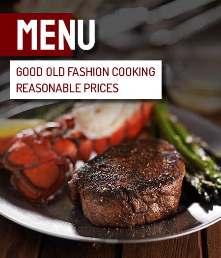 menu - good old fashioned cooking reasonable prices